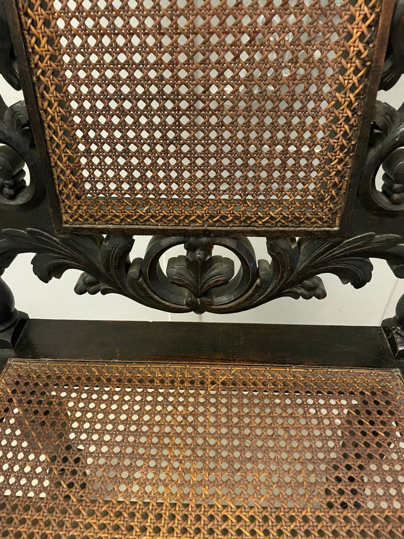 Large Antique Victorian Quality Carved Oak Throne Chair - Image 7